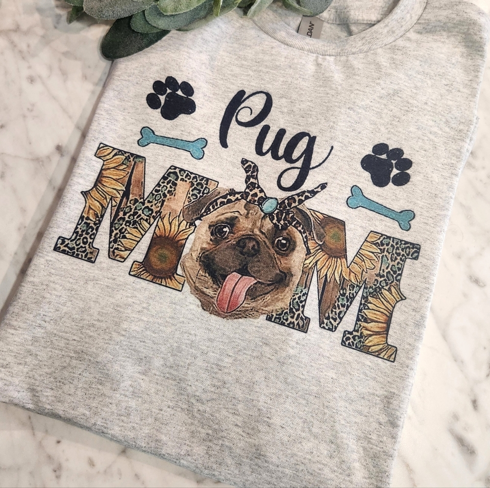 Pug mom shirt dog mama cute popular cheetah print trending